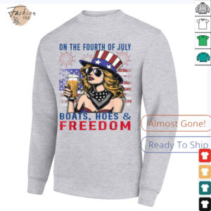 Funny On The Fourth Of July Boats, Hoes & Freedom Men Women T Shirt