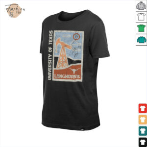 Graphite Texas Longhorns Comfort Colors Distressed Graphics Minimal Vista T...