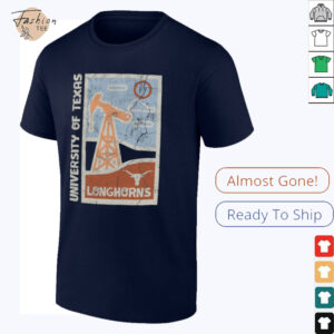 Graphite Texas Longhorns Comfort Colors Distressed Graphics Minimal Vista T...