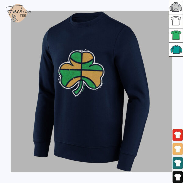 Green and gold basketball shamrock Boston shirt