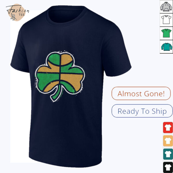 Green and gold basketball shamrock Boston shirt