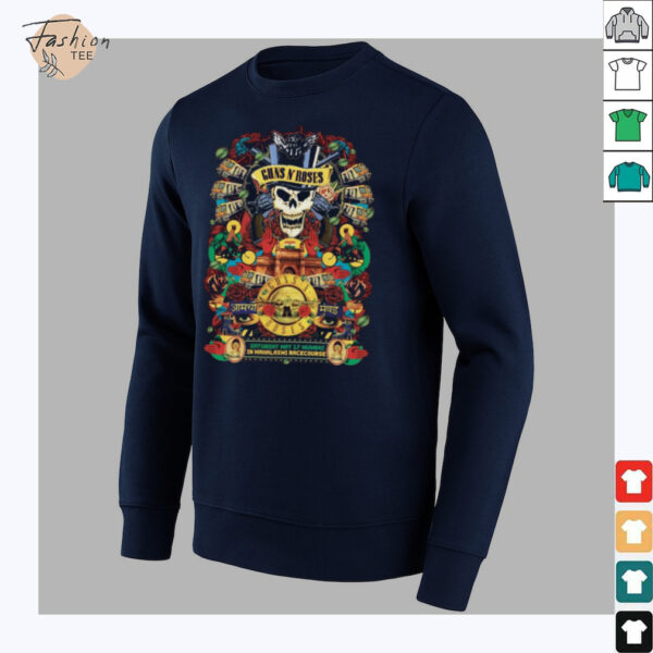 Guns N Roses In Mumbai Maharashtra India Concert Poster At Mahalaxmi Race Course On Saturday May 17 2025 Unisex T Shirt