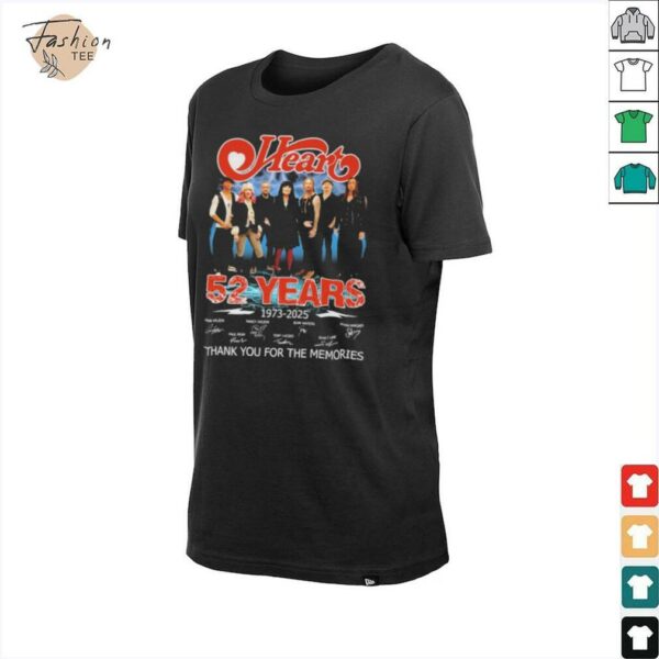 Heart 52 Years 1973 2025 Thank You For The Memories Signatures T shirts