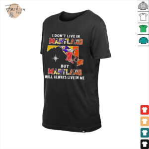 I Don’t Live In Maryland Sports Teams But Maryland Will Always Live In Me Shirt