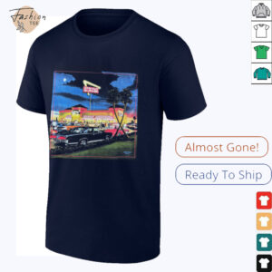 In N Out Burger Vintage Graphic with Classic Cars T Shirt3
