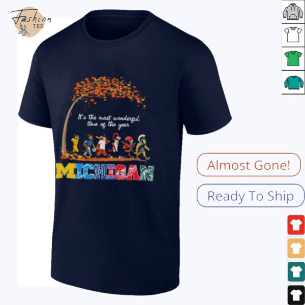 It’s The Most Wonderful Time Of The Year Michigan Mascot Sports Walking Road T Shirt