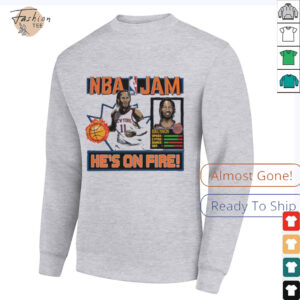 Jalen Brunson New York Knicks Homage Unisex NBA Jam Tri Blend T Shirt2