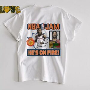 Jalen Brunson New York Knicks Homage Unisex NBA Jam Tri Blend T Shirt3
