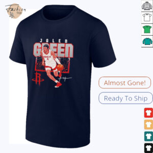 Jalen Green Houston Rockets Shattered Signature T Shirt