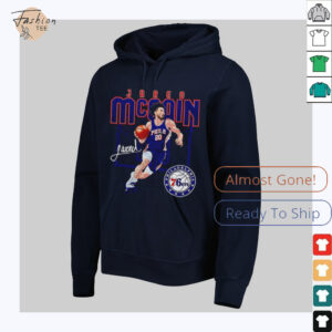 Jared McCain Philadelphia 76ers basketball player shattered signature shirt2