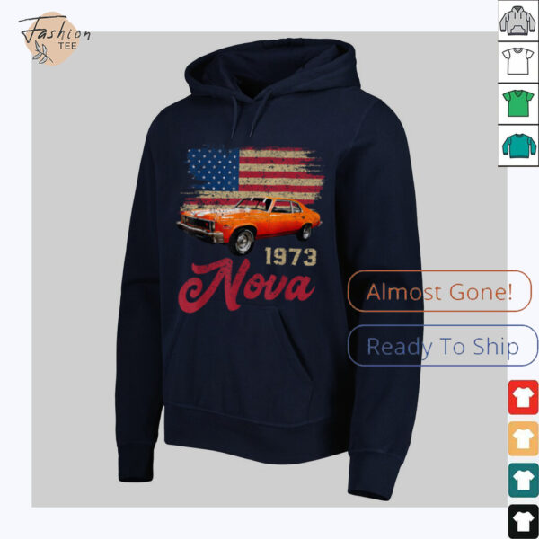 Jersey Style Nova 73 1973 Classic Old School Muscle Car T Shirt