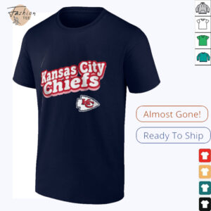 Kansas City Chiefs Lettuce Hem Notch Neck Tri Blend shirt