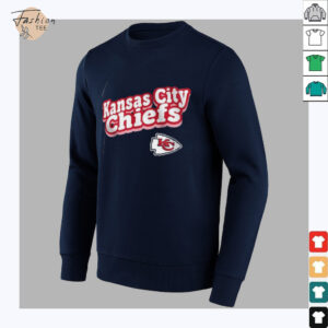 Kansas City Chiefs Lettuce Hem Notch Neck Tri Blend shirt