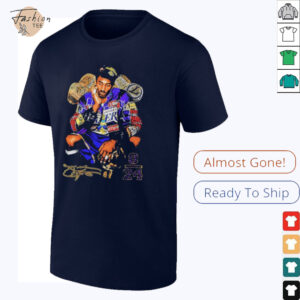 Kobe Bryant rings Los Angeles Lakers 8 24 signature shirt