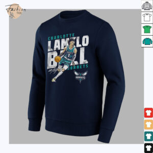 LaMelo Ball Charlotte Hornets basketball player slant signature shirt3