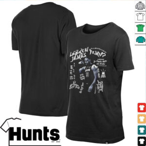 LeBron James 4X MVP graphic black white shirt
