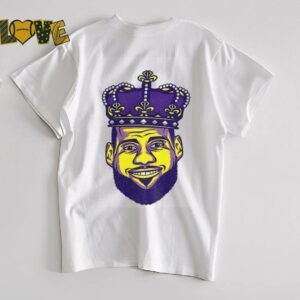 Lebron James Los Angeles Lakers NBA Basketball King big head cartoon shirt3