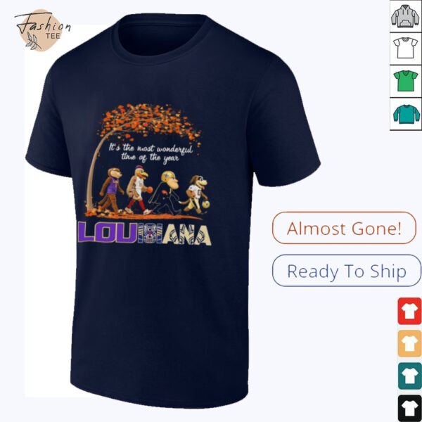 Louisiana Sports Teams Mascot Abbey Road It’s The Most Wonderful Time Of The Year Shirt