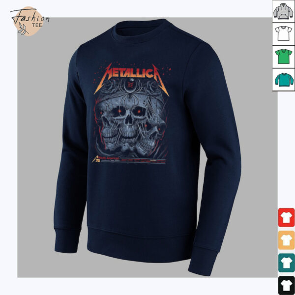 Metallica M72 Sonic Temple North American Tour 2025 Event Poster In Columbus Ohio At Historic Crew Stadium Unisex T Shirt