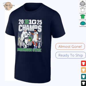 Michigan State Spartans 2025 big Champions hockey and basketball city...
