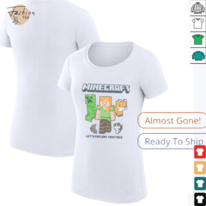 Minecraft Alex And Creeper Let's Explore Together shirt