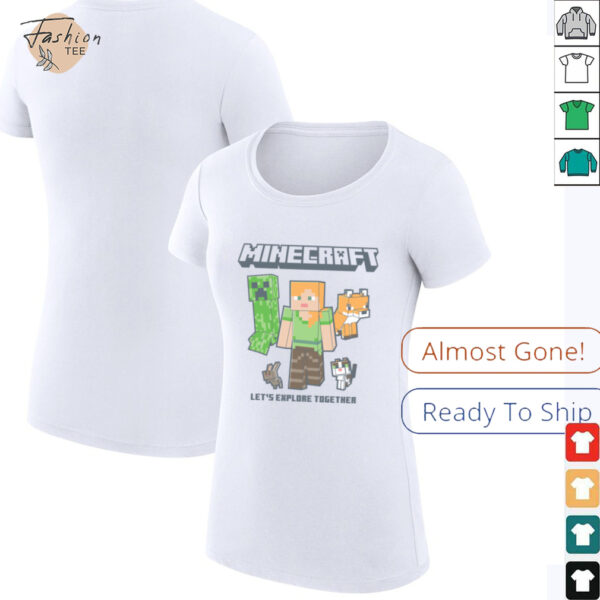 Minecraft Alex And Creeper Let’s Explore Together shirt