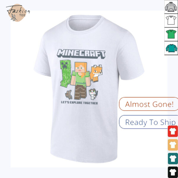 Minecraft Alex And Creeper Let’s Explore Together shirt