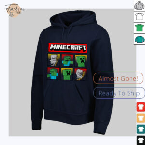Minecraft Hostile Mobs Creeper Zombie Skeleton Grid Shirt