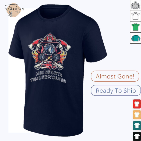 Minnesota Timberwolves firefighter dept shirt