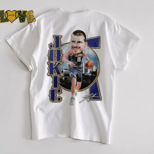 Nba Big Head Nikola Jokic cartoon retro signature shirt3