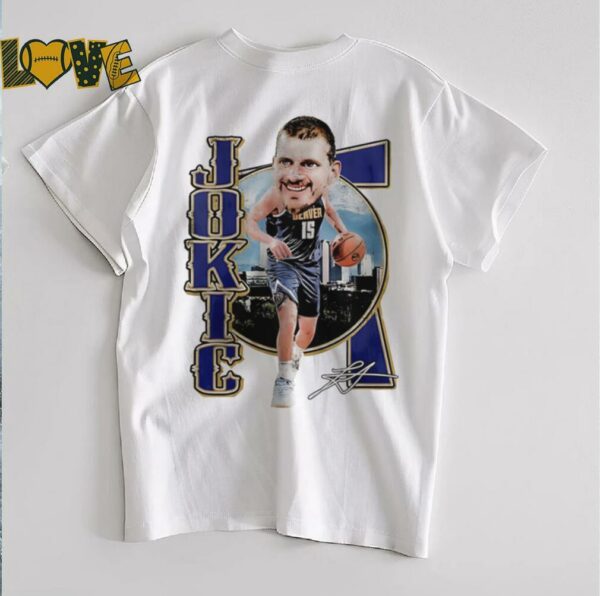 Nba Big Head Nikola Jokic cartoon retro signature shirt