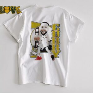 Nba Big Head Stephen Curry cartoon retro signature shirt3