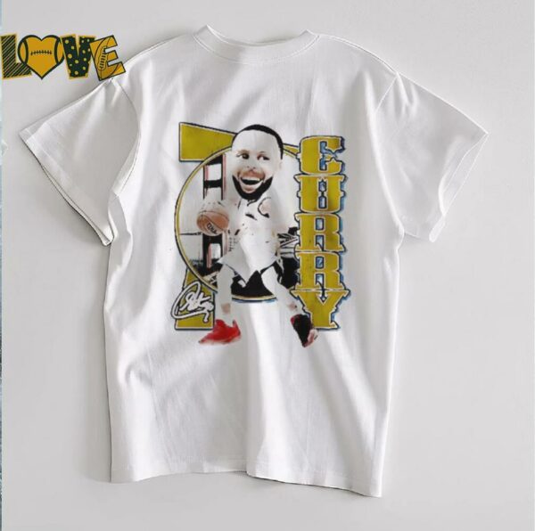 Nba Big Head Stephen Curry cartoon retro signature shirt