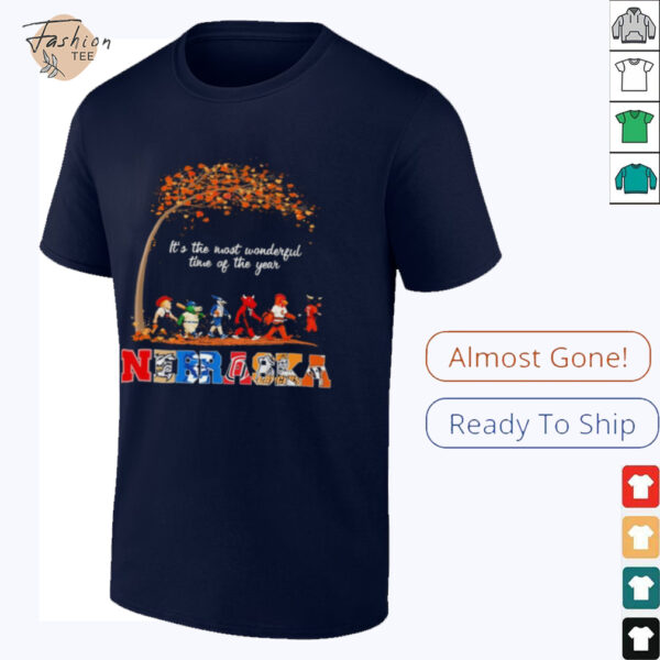 Nebraska Sports Teams Mascot Abbey Road It’s The Most Wonderful Time Of The Year Shirt