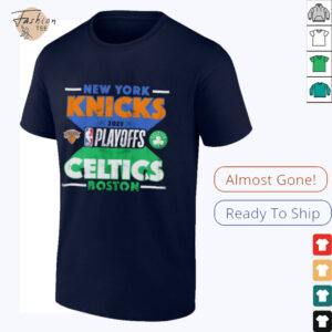 New York Knicks vs. Boston Celtics 2025 Stunt Match Up shirt1