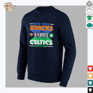 New York Knicks vs. Boston Celtics 2025 Stunt Match Up shirt3