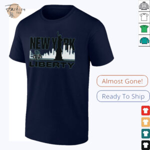 New York Liberty Sportiqe Unisex Skyline Comfy Tri Blend T...