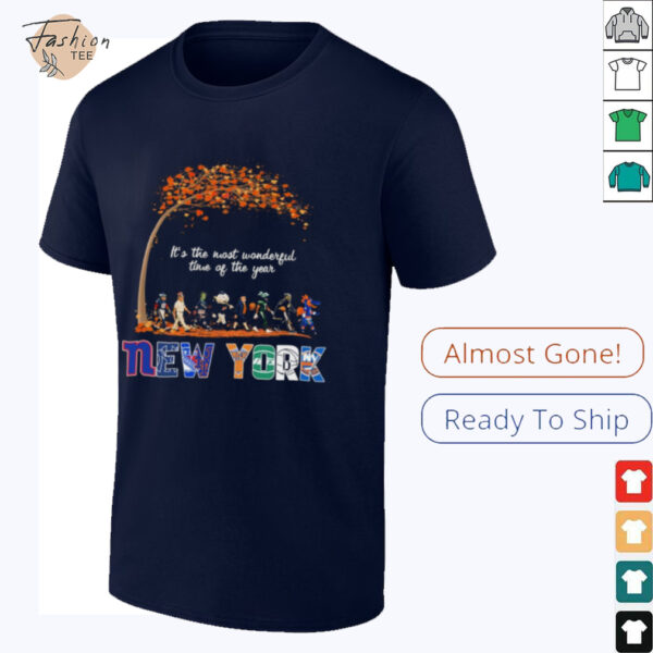 New York Sports Teams Mascot Abbey Road It’s The Most Wonderful Time Of The Year Shirt