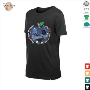 New York Yankees Teach Love Inspire Teaching Is A Work Of Heart Apple T shirts1