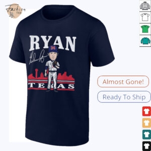 Nolan Ryan Texas Rangers MLB baseball toon graphic shirt2 1