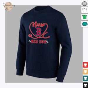 Nurse Red Sox stethoscope heartbeat shirt