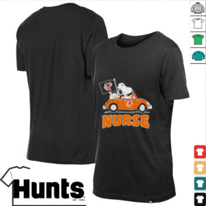 Nurse Snoopy and Woodstock driving car Baltimore Orioles shirt