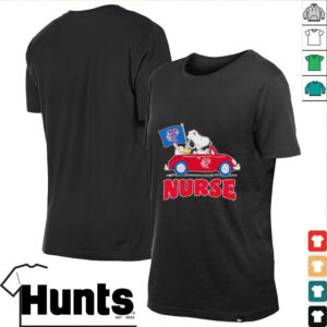 Nurse Snoopy and Woodstock driving car Philadelphia Phillies shirt