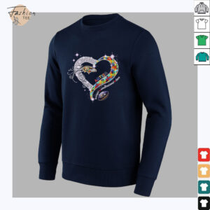 Official Baltimore Ravens Autism Accept Understand Love Heart Diamond T...