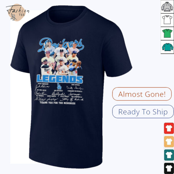 Official Los Angeles Dodgers Legends Thank You For The Memories Signatures T shirts