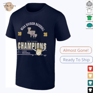 Official Lsu Tigers 2025 NCAA Division Baseball Super Regionals Champions Skyline Shirt2 1