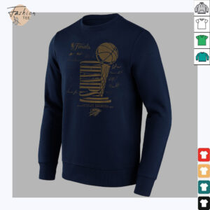 Oklahoma City Thunder 2025 NBA Finals Champions Double Dribble Roster Trophy signatures shirt