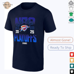 Oklahoma City Thunder 2025 NBA Playoffs retro shirt3