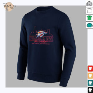 Oklahoma City Thunder 2025 Western Conference Finals NBA Skyline Unisex T Shirt3