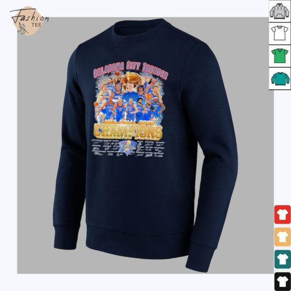 Oklahoma City Thunder NBA Final Champions 2025 signatures shirt